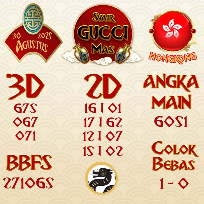 SYAIR HK GUCCI MAS SABTU 30 AGUSTUS 2025